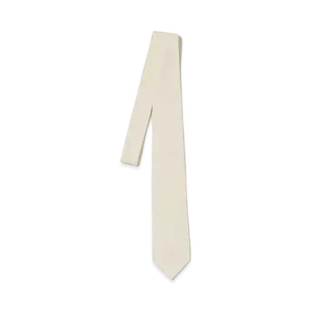 AURALEE Washed Finx Twill Tie "Light Yellow"
