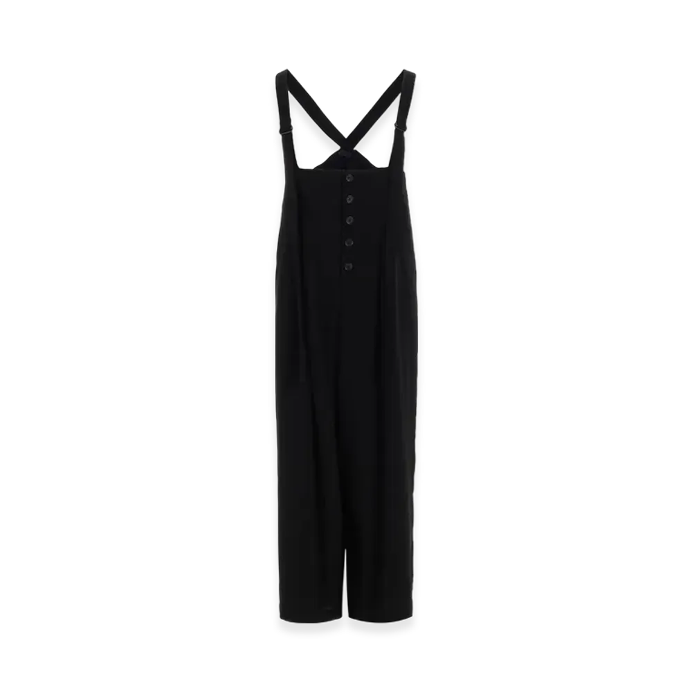 Yohji Yamamoto Ta/Pe Crepe De Chine R-Suspender Pants "Black"
