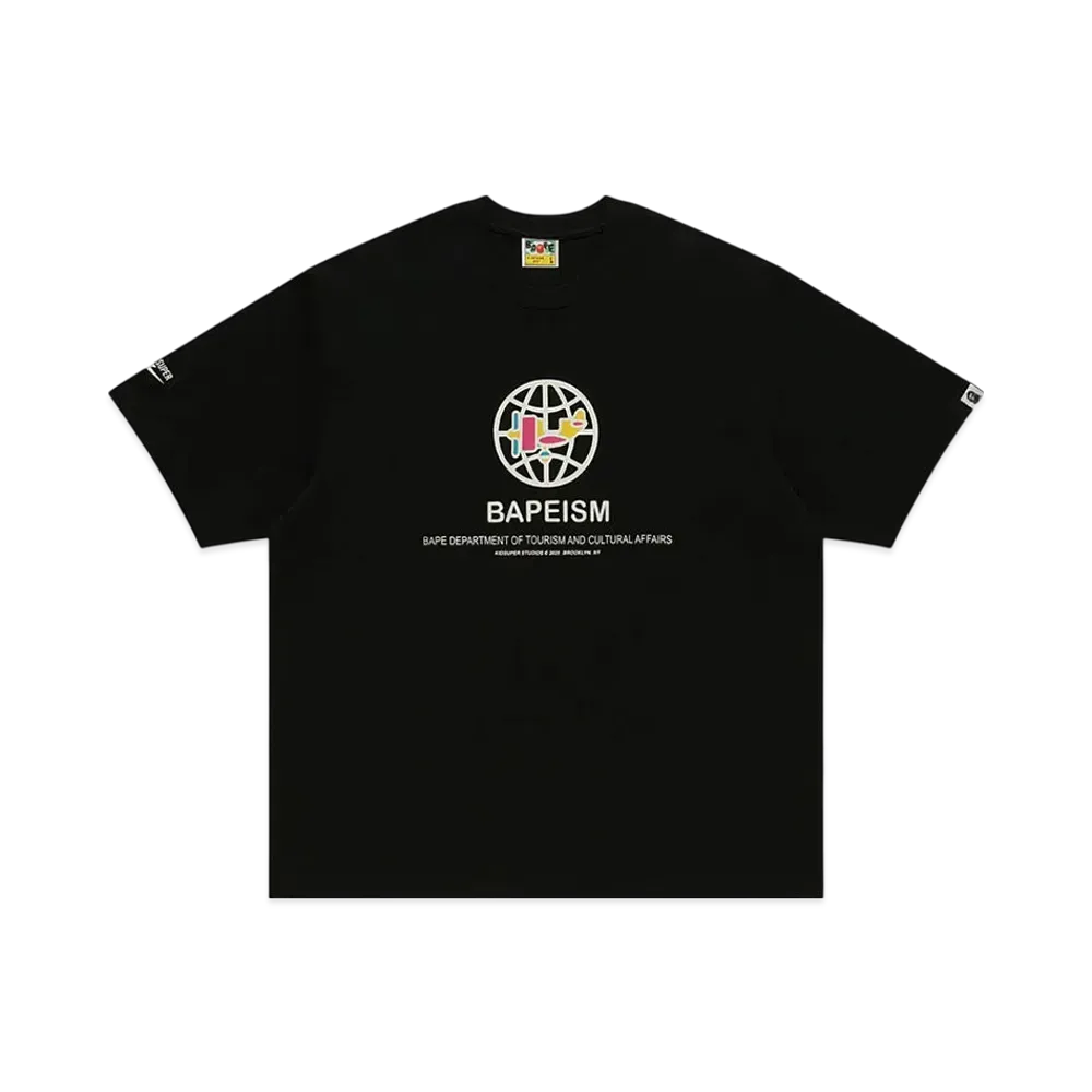 A BATHING APE Bape x Kidsuper Bapeism Logo Tee "Black"