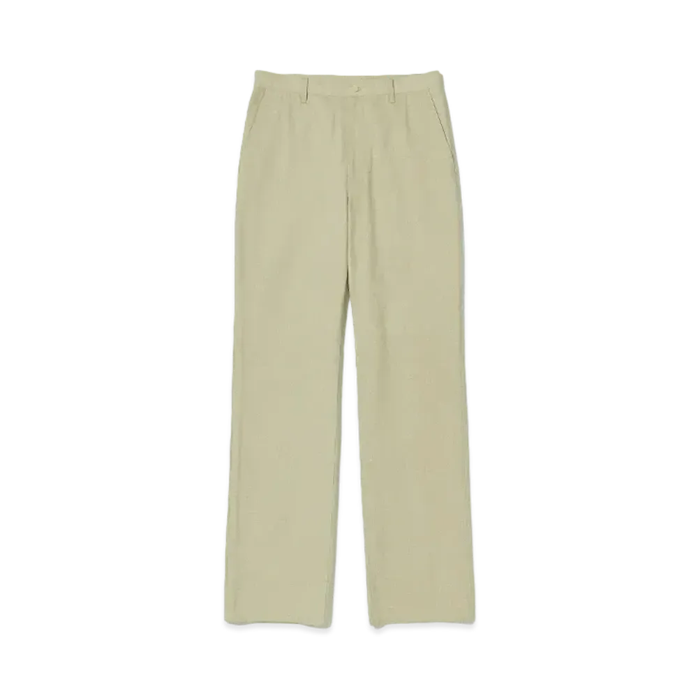 AURALEE Washed Hard Twist Canvas Pants "Khaki Beige"