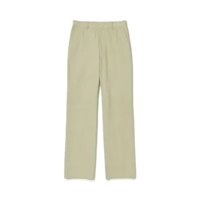 AURALEE Washed Hard Twist Canvas Pants "Khaki Beige"