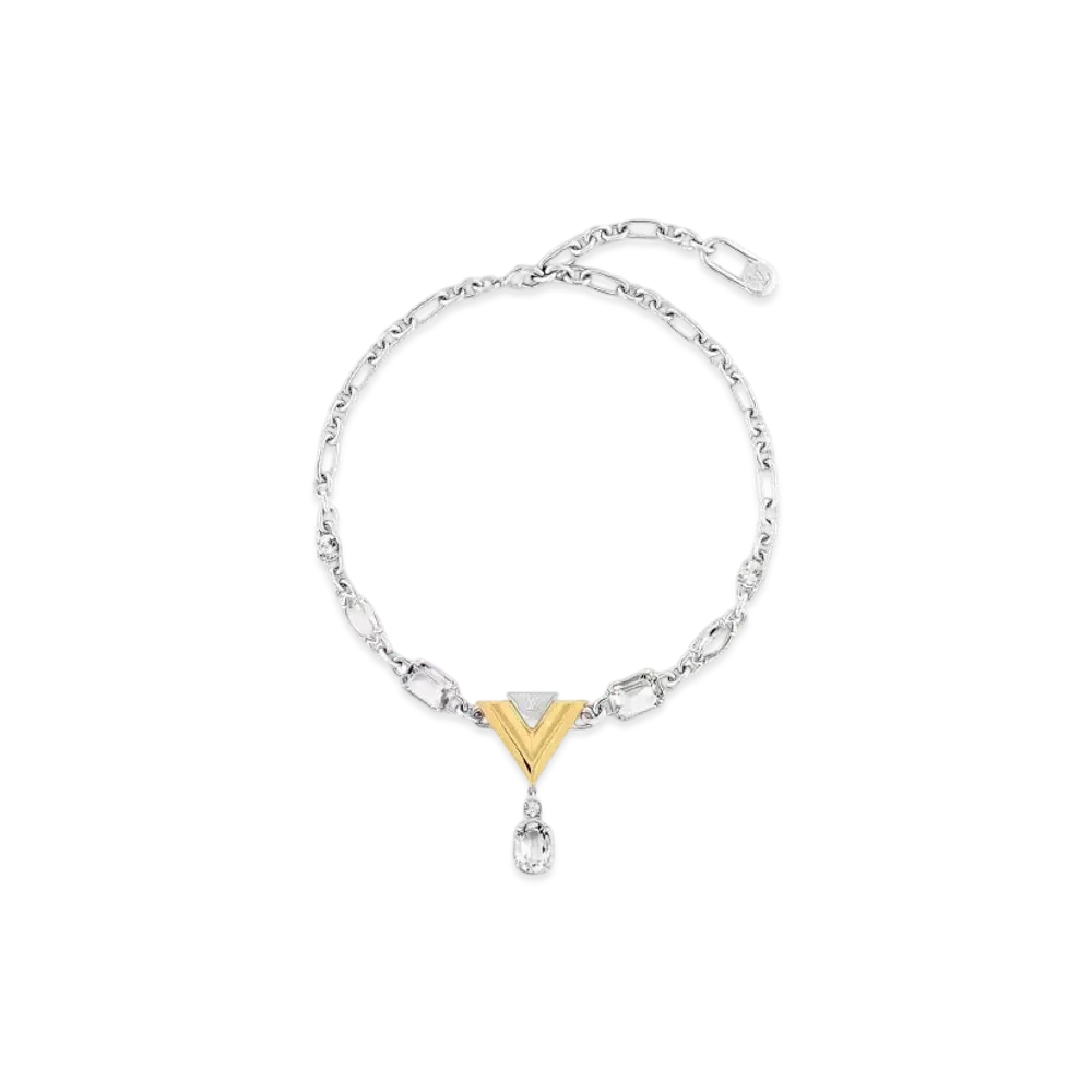 Louis Vuitton V For Vuitton Necklace "Silver/Gold"
