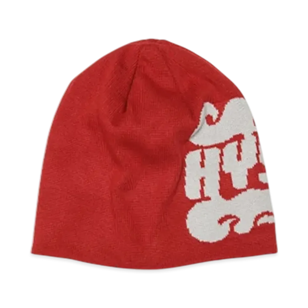 HYSTERIC GLAMOUR Flame Logo Short Beanie "Red"