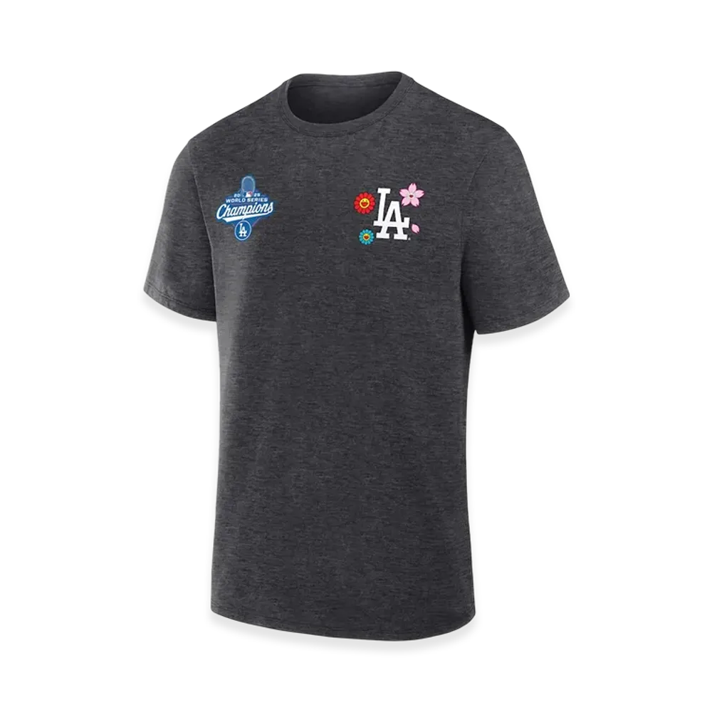 Takashi Murakami x MLB x Los Angeles Dodgers World Series Champions Collection T-Shirt "Charcoal Gray"