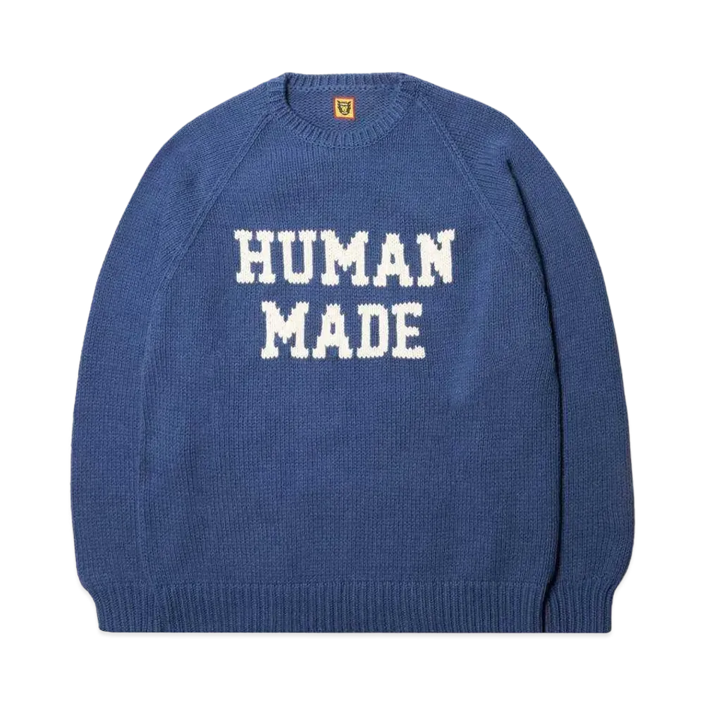 HUMAN MADE RABBIT RAGLAN KNIT SWEATER "Blue"