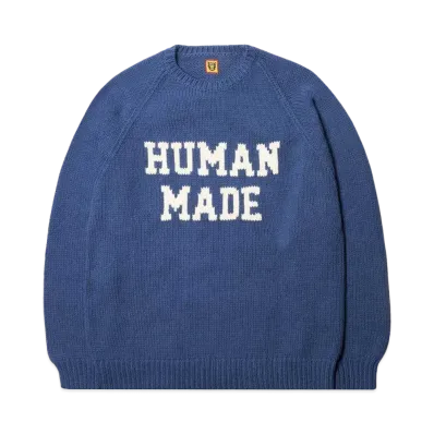 HUMAN MADE RABBIT RAGLAN KNIT SWEATER "Blue"