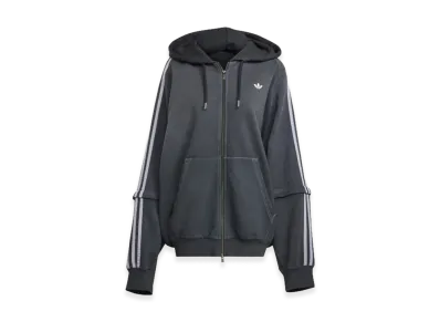 adidas Women's Adilenium Season 4 Teamgeist Washed Oversized Full-Zip Hoodie "Black"