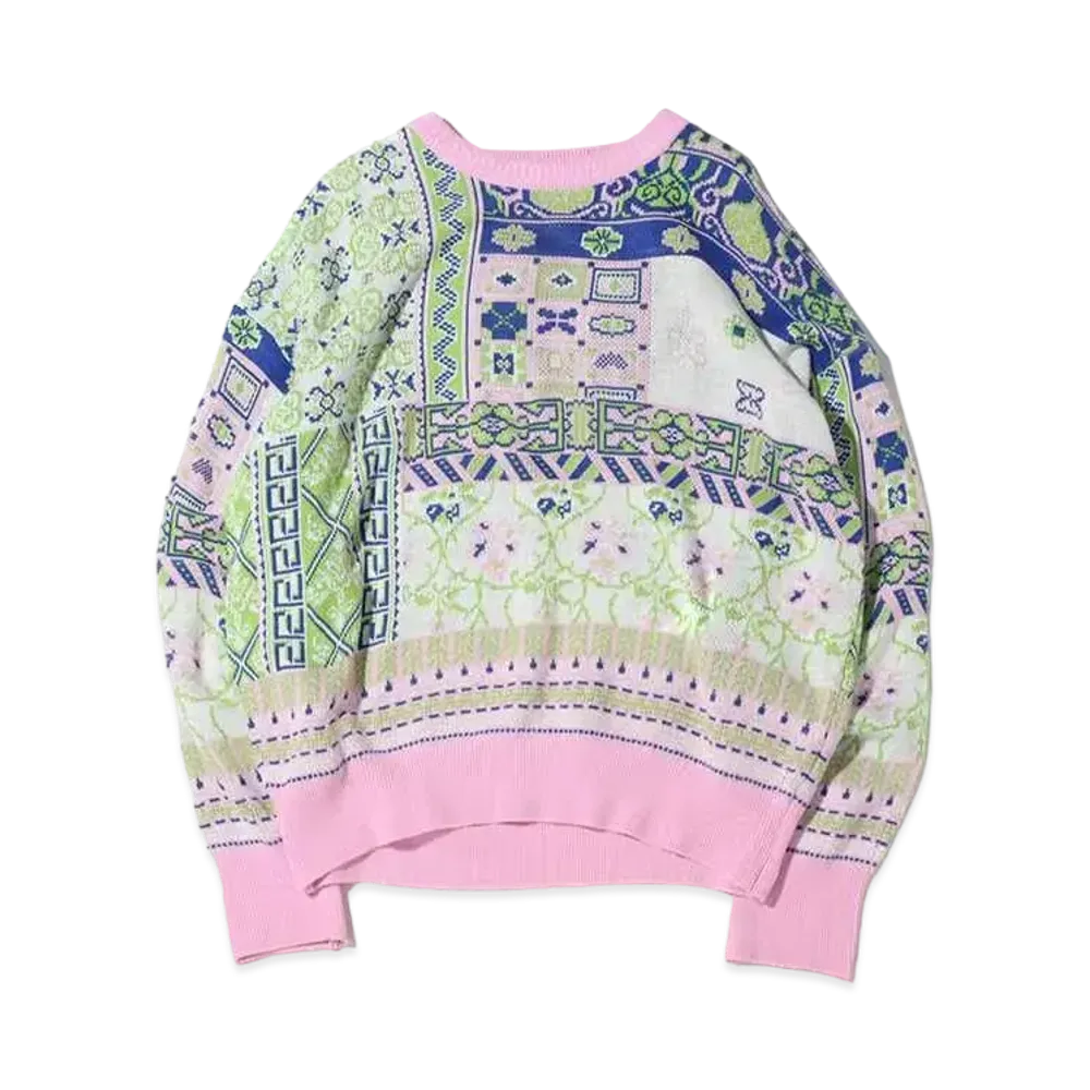 atmos pink Paneled Knit Pullover "Pink"