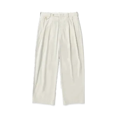 A.PRESSE High Density Weather Cloth Trousers "Ecru"
