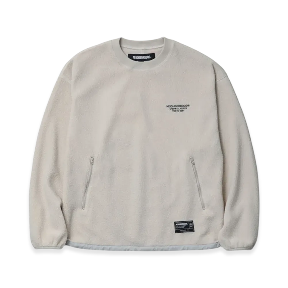 NEIGHBORHOOD Fleece Crewneck LS "Off White"