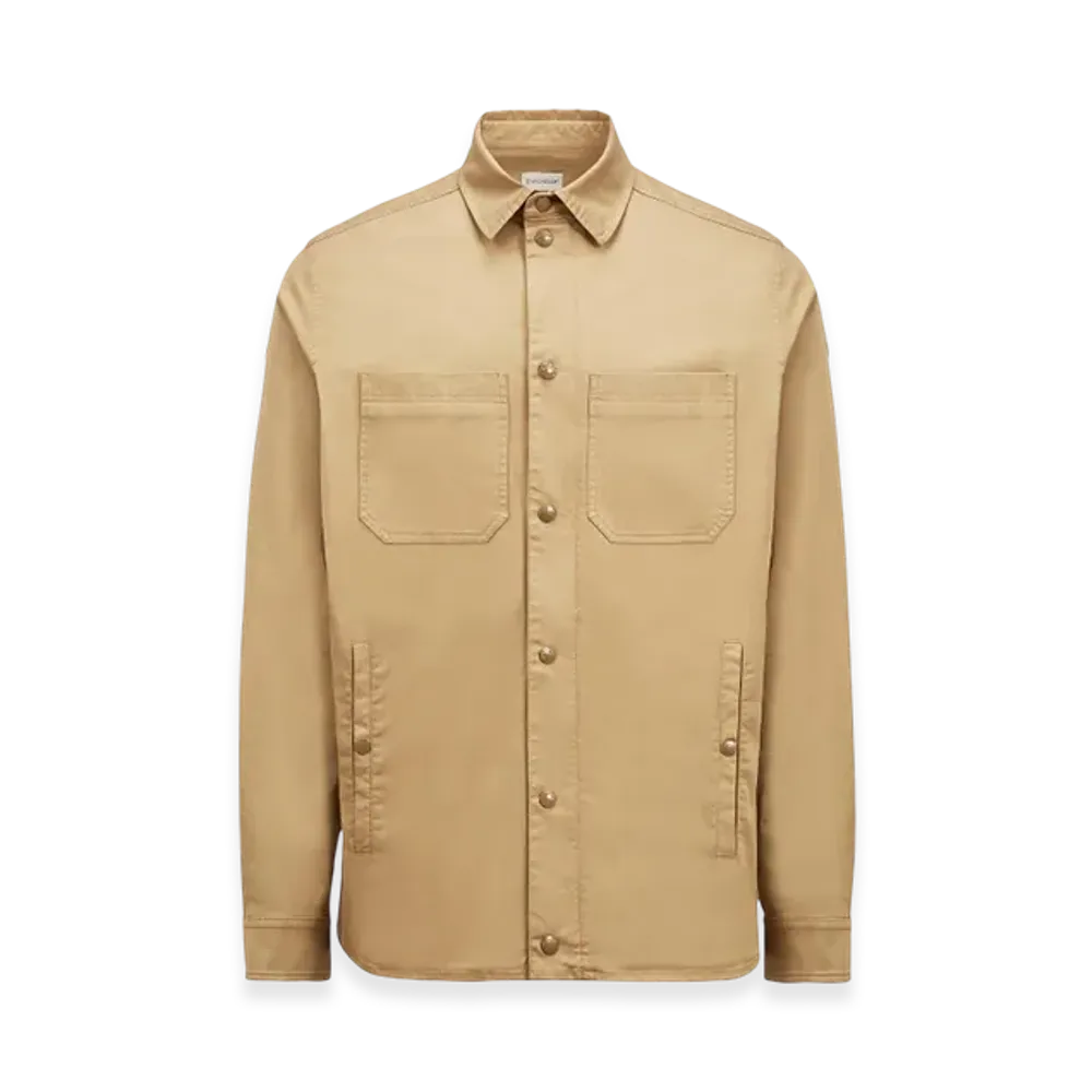 MONCLER Cotton Gabardine Shirt Jacket "Beige"