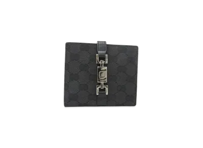 GUCCI Bi-Fold Wallet Vintage Jackie GG Canvas "Black"