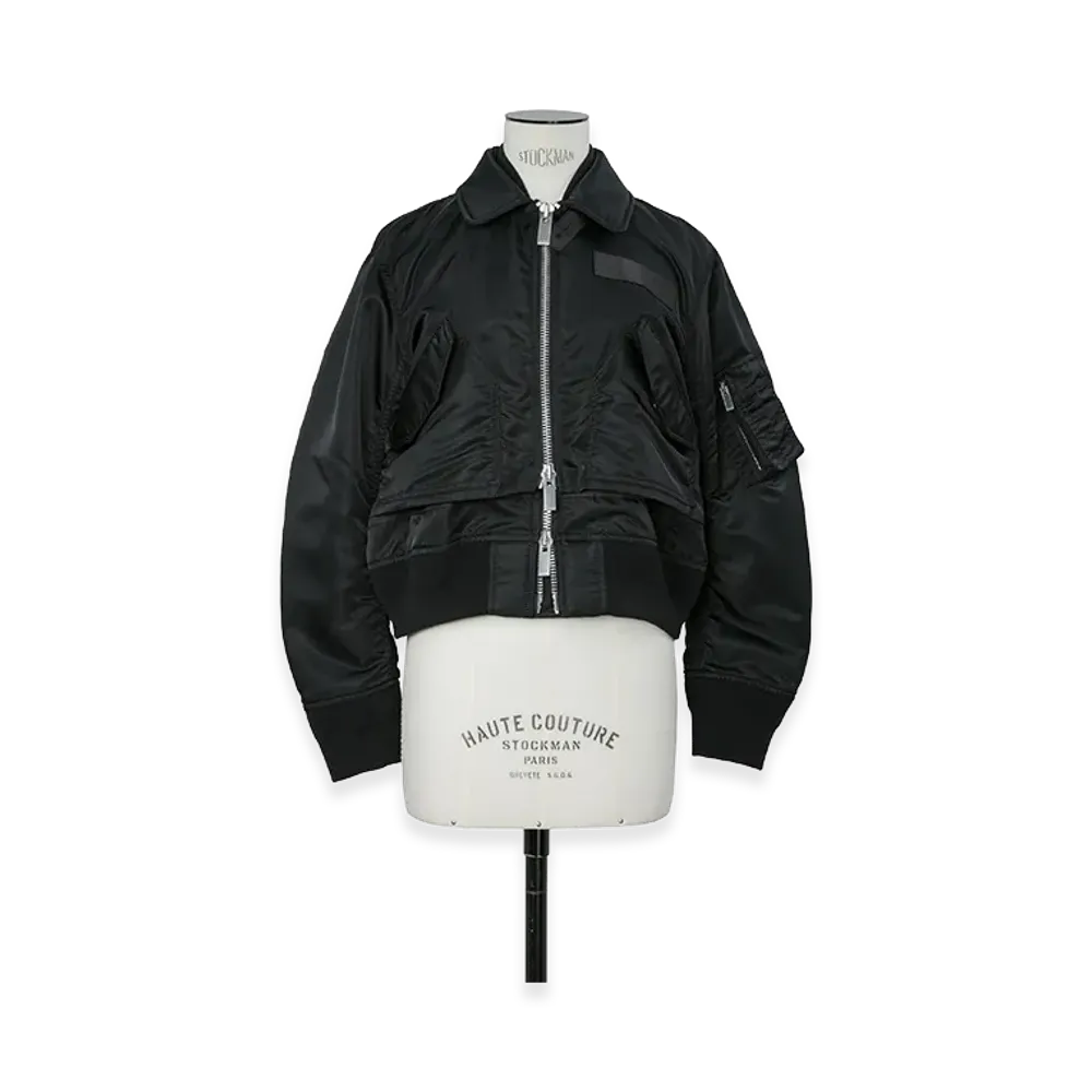 sacai Women's Nylon Twill Blouson "Black"