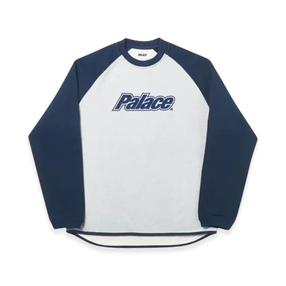 PALACE Blinder Crew "Navy Grey Marl"