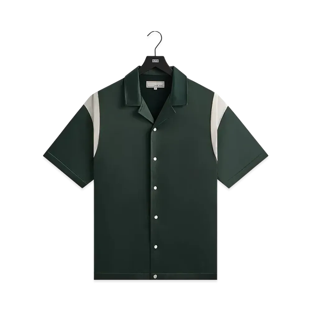 Kith &Kin Washed Satin Landon Souvenir Shirt "Stadium"