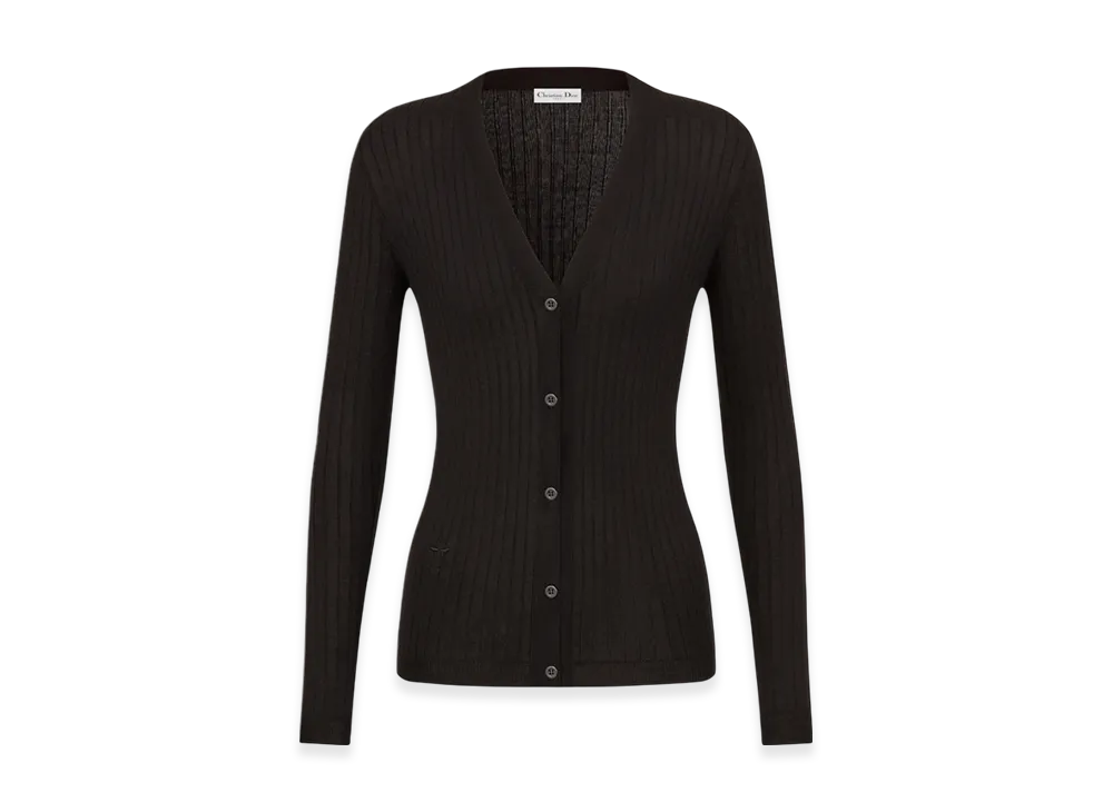 Dior Women's Cashmere Knit Cardigan "Black"
