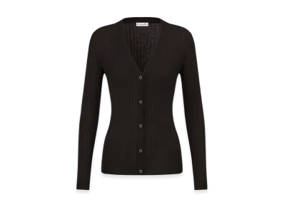 Dior Women's Cashmere Knit Cardigan "Black"