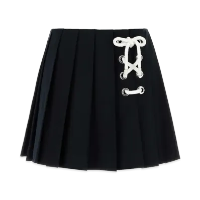 PRADA Women's Drill Mini Skirt "Midnight Blue"