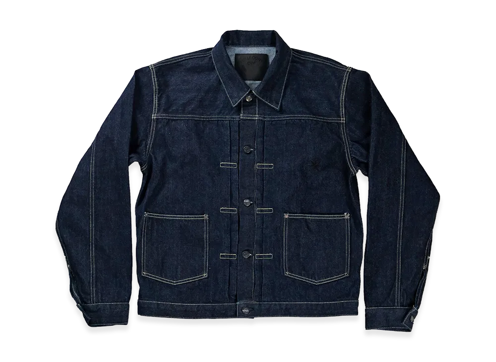 GDC x FULLCOUNT Classic Pleated Denim Jacket "Indigo Blue"