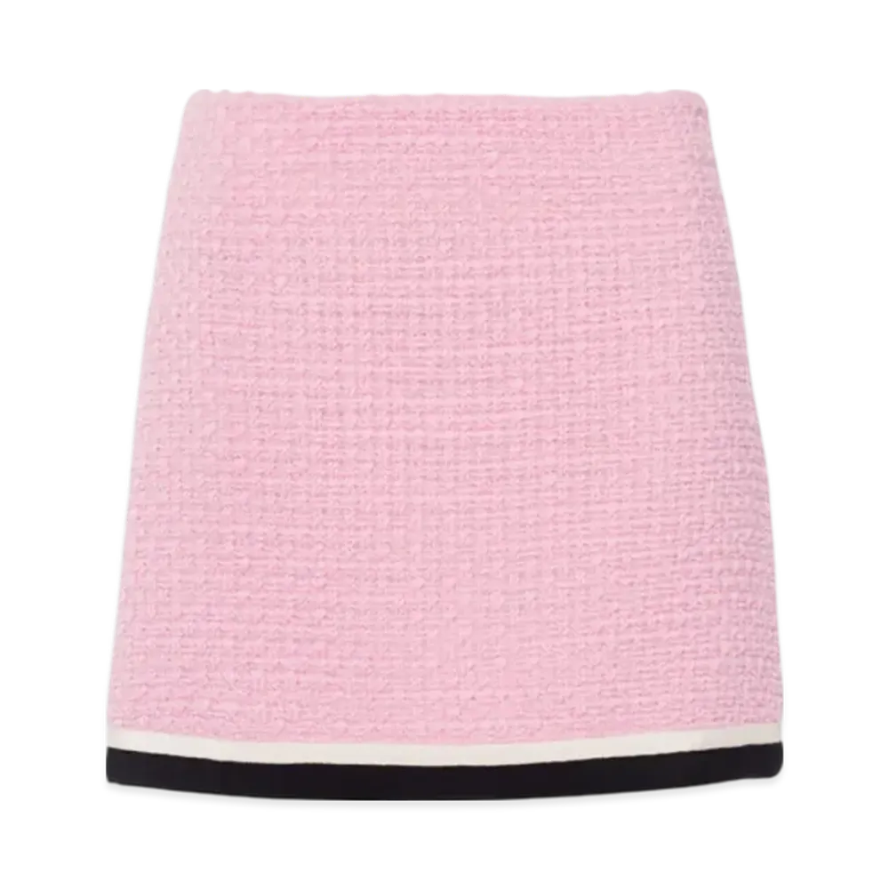 MIU MIU Women's Tweed Mini Skirt "Pink"
