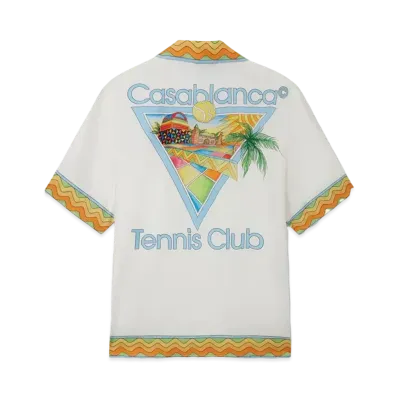 Casablanca Afro Cubism Tennis Club Silk Shirt "Multi"