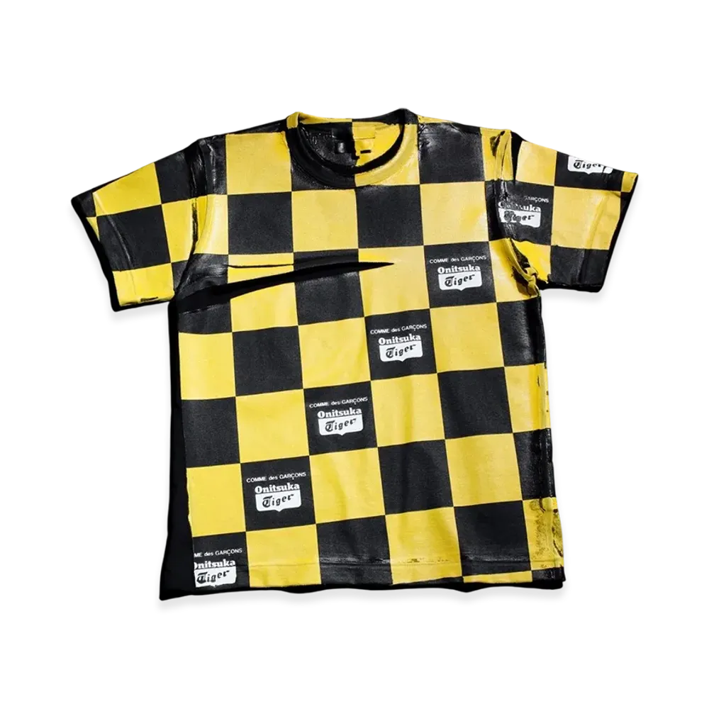 COMME des GARCONS x Onitsuka Tiger Garment Print Short Sleeve T-Shirt "Black/Yellow"