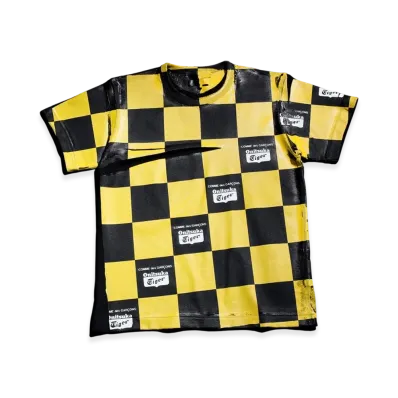 COMME des GARCONS x Onitsuka Tiger Garment Print Short Sleeve T-Shirt "Black/Yellow"