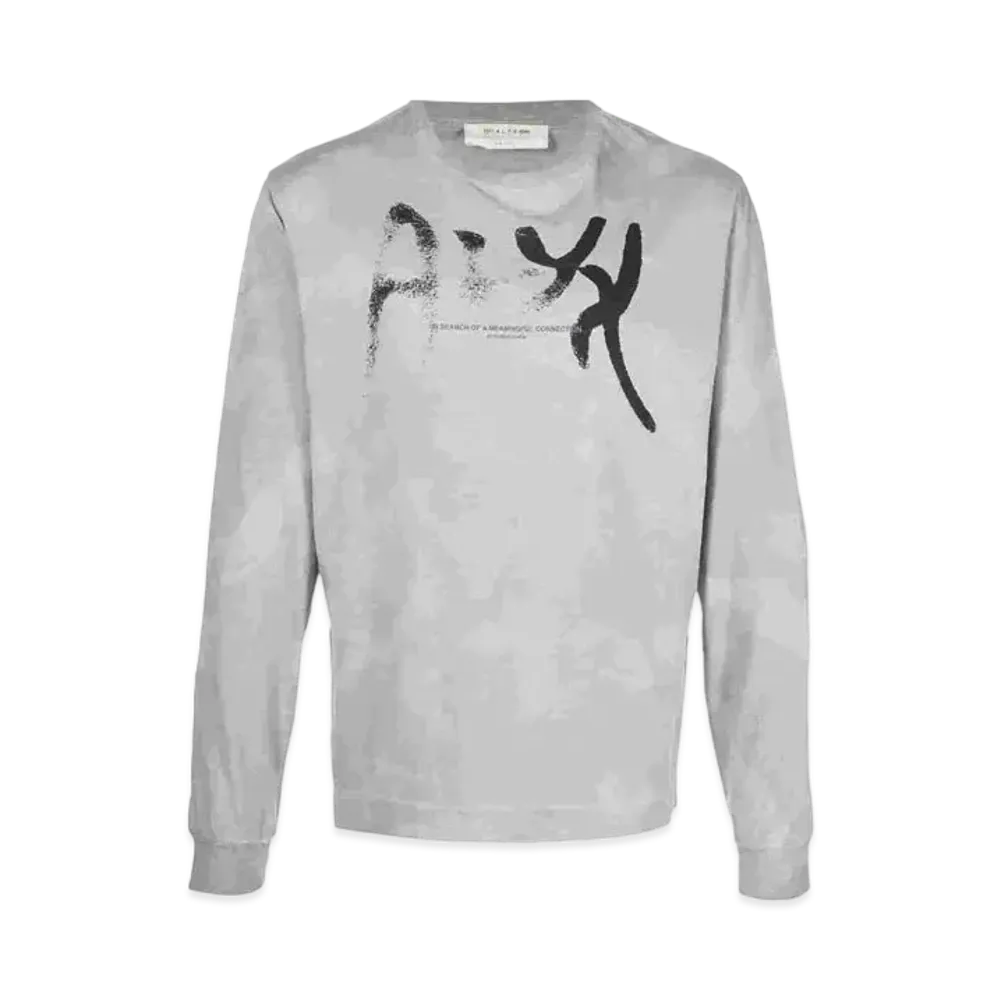 1017 ALYX 9SM Logo-Print Long-Sleeved T-Shirt "Gray"