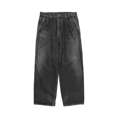Graphpaper Selvage Denim Two Tuck Pants -Dark Fade- "Black"