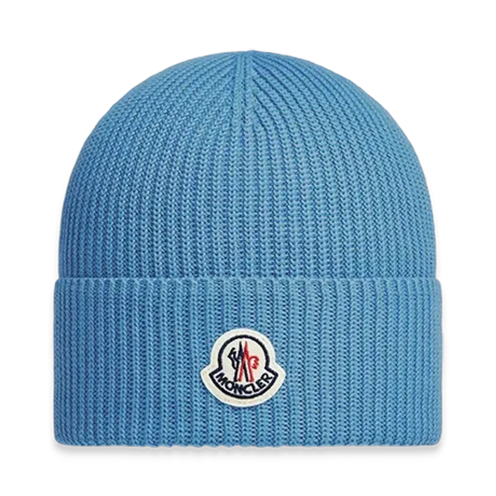 MONCLER Cotton Beanie "Light Blue"
