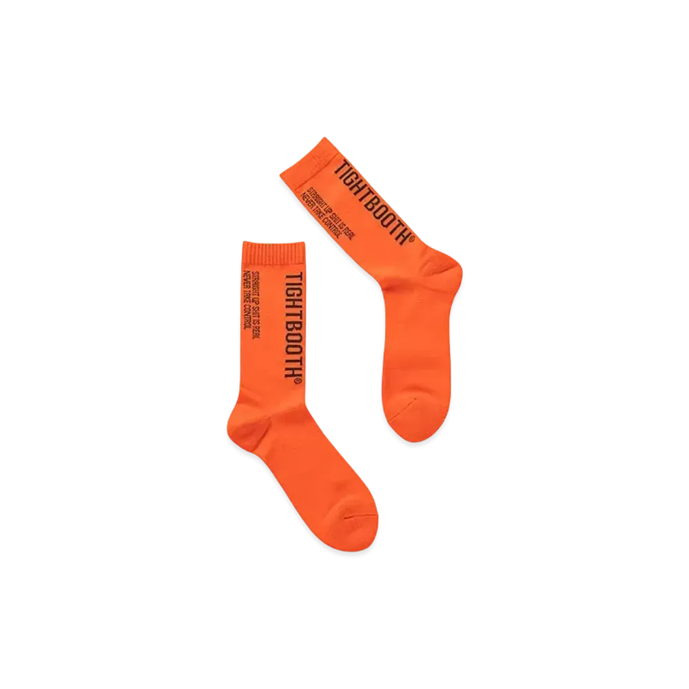 TIGHTBOOTH Label Logo Socks "Orange"