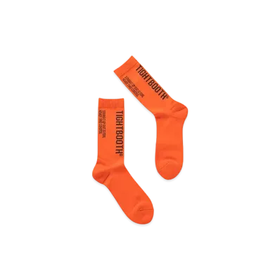 TIGHTBOOTH Label Logo Socks "Orange"