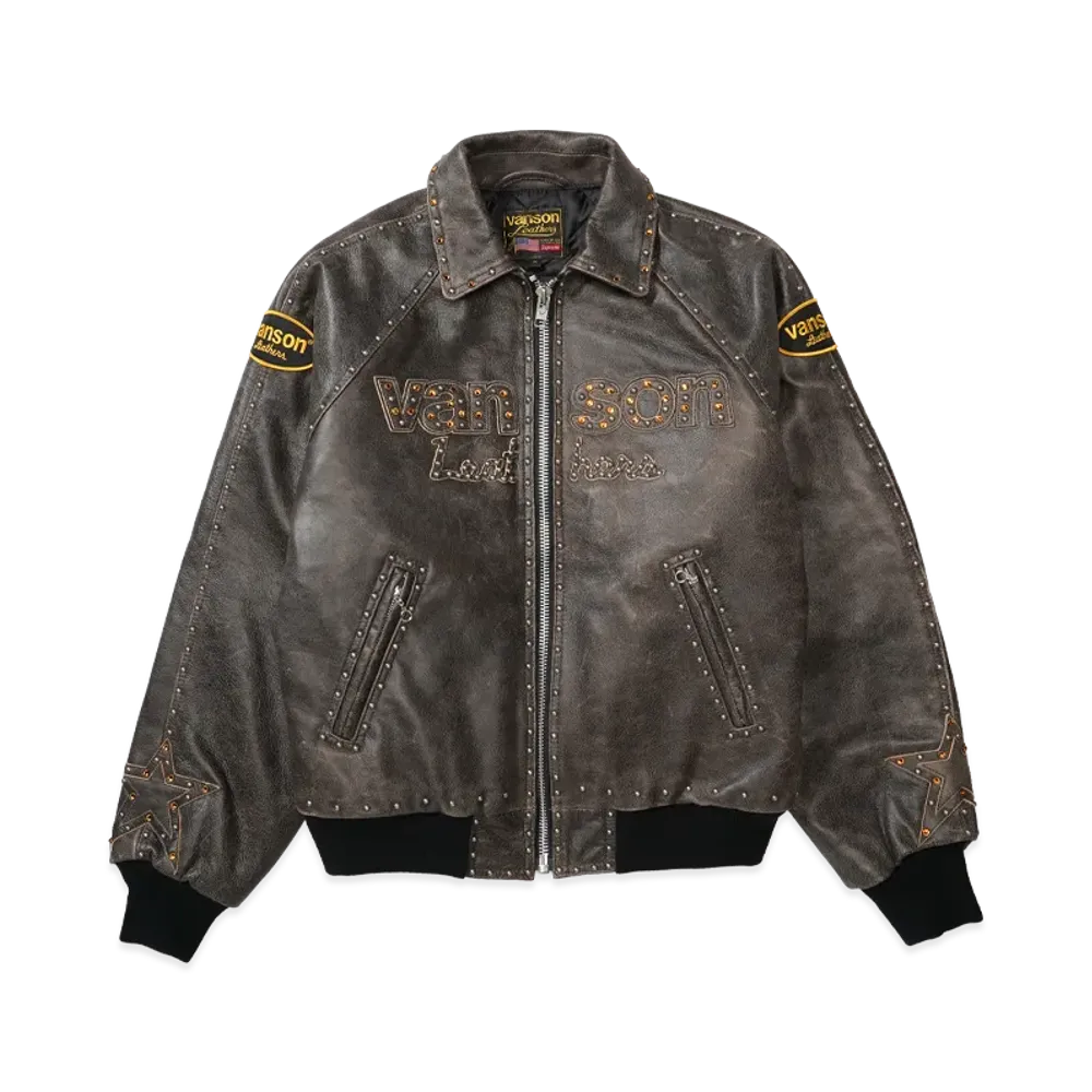 Supreme x B.B. Simon Vanson Leathers Jacket "Brown"