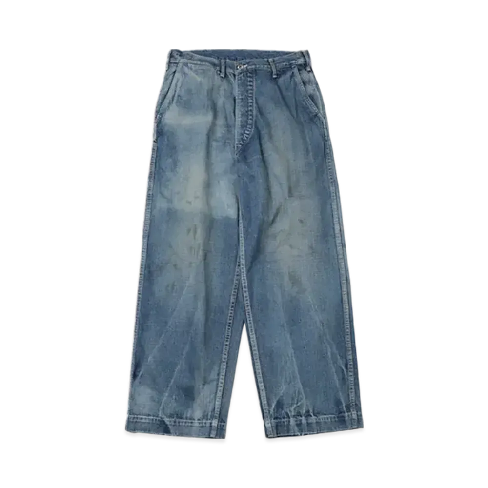 A.PRESSE US ARMY Dungaree Denim Trousers "Indigo"