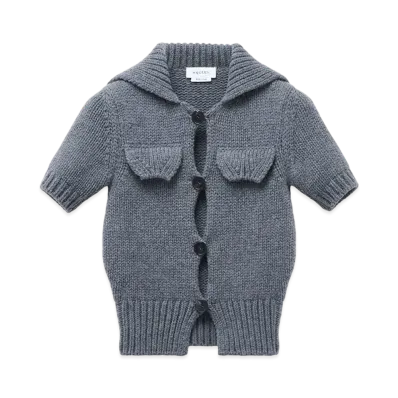 Alexander McQUEEN Wool Cashmere Knit Top "GrayMelange"
