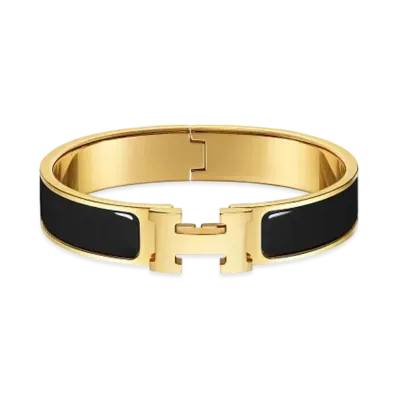Hermes Clic H Bracelet "Noir/Gold"