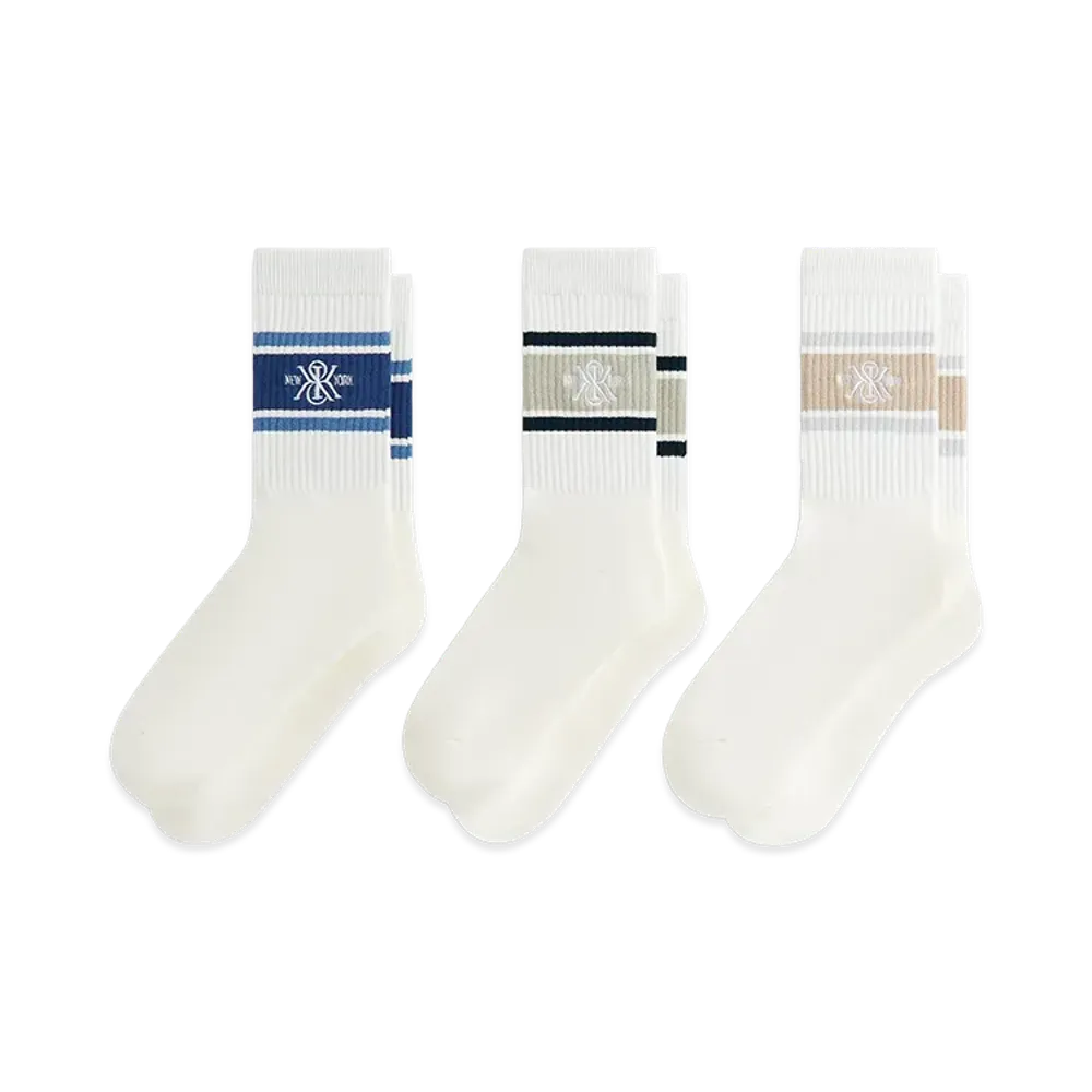Kith 3-Pack New York Crest Cotton Crew Socks "Multi"