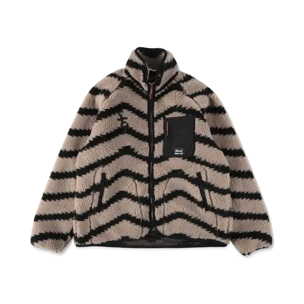 WIND AND SEA x NANGA Boa Fleece Jacket "Beige Border"