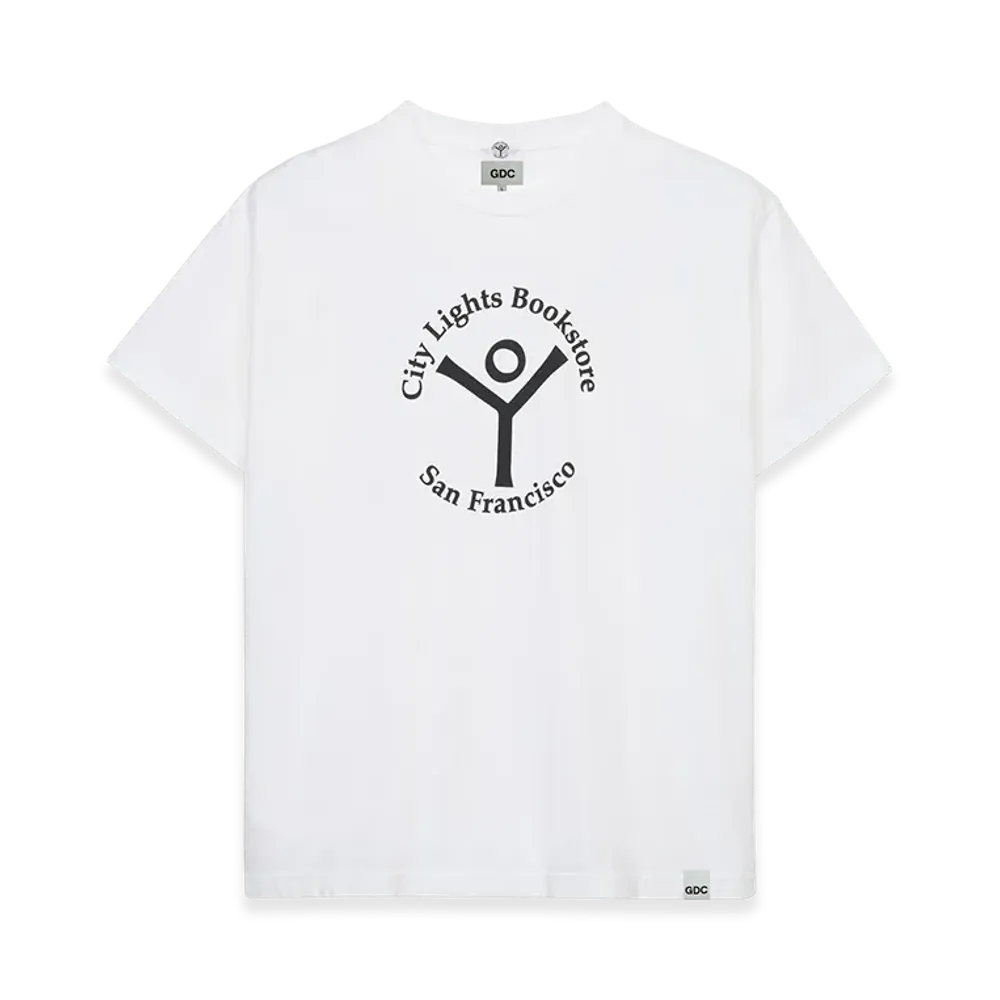 GDC City Lights Bookstore Logo Tee "White"