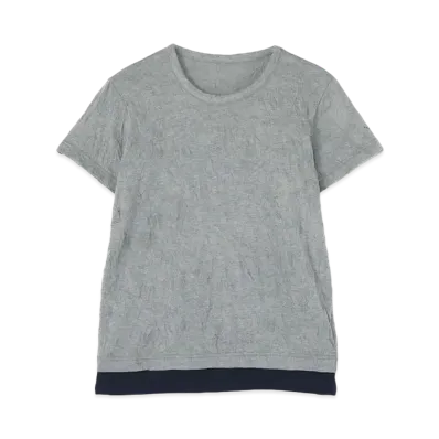 Yohji Yamamoto Y's PLAIN STITCH WRINKLE Y's STITCH T "Gray"