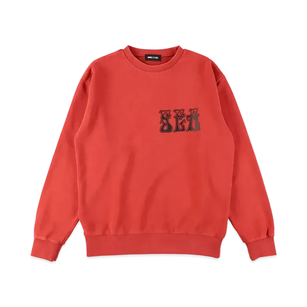WIND AND SEA Crew Neck Sweat "Red"