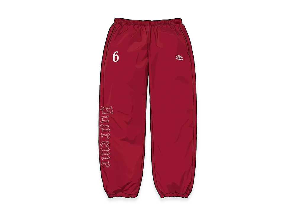 Supreme x Umbro Rhinestone Track Pant "Red"