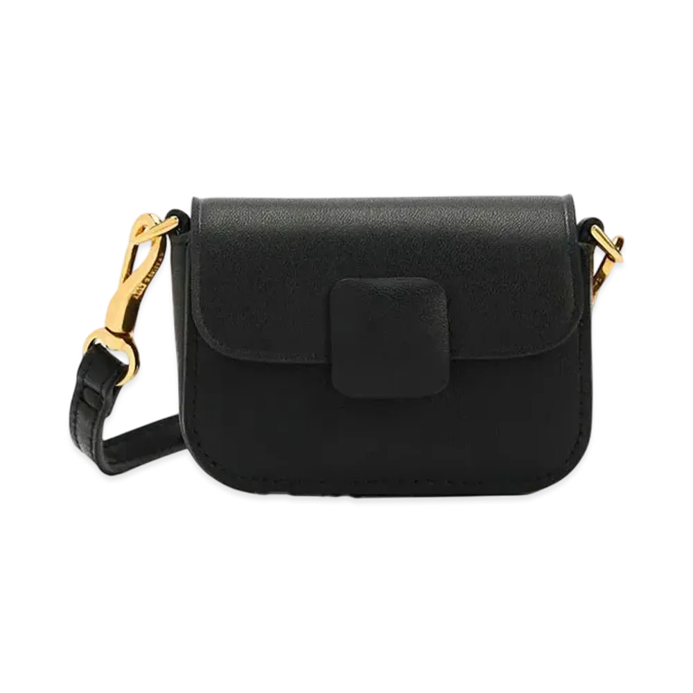CHARLES & KEITH Mini Core Square Push Lock Bag "Black"