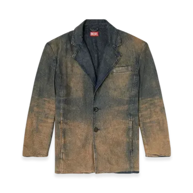 Diesel D-Reg-S Blazer In Fluid Shaded Denim "Dark Blue"