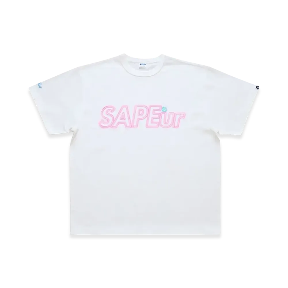 SAPEur Neonsign Logo S/S Tee "White"