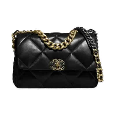 CHANEL 19 Large Hand Bag Lambskin "Black"