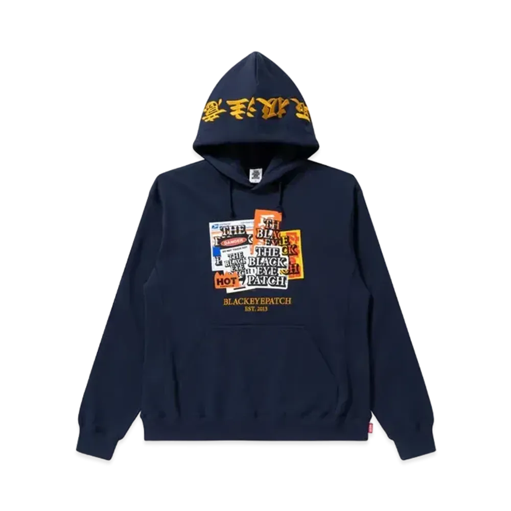 Black Eye Patch Label Pack Hoodie "Navy"