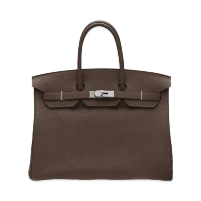 Hermes Birkin Togo "Chocolat/Silver"