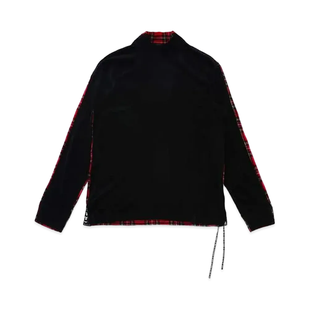 mastermind JAPAN Velour 2 Color Hi Neck Tee "Black Red"