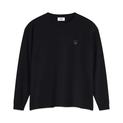 Maison Kitsune Bold Fox Head Patch Comfort Long Sleeve T-Shirt "Black"